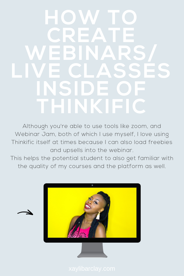 HOW TO CREATE WEBINARS/LIVE CLASSES INSIDE OF THINKIFIC